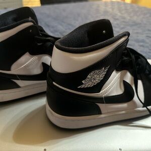 Jordan Women's Black and White High-Top Sneakers